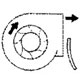 Rotor de palas curvadas hacia delante con salida radial